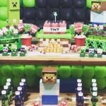 Decoração festa infantil Minecraft