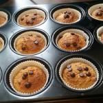 Muffin de banana com chocolate