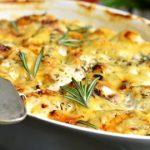 Bacalhau gratinado com creme de man...